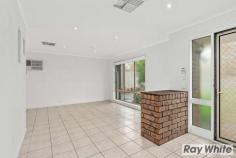  23 Goulding Grove Noarlunga Downs SA 5168 $275,000-$285,000 With a range of shops, schools and parks within walking distance, convenient family living doesn't get much better than this. Set on a manageable block and designed with easy-care living in mind, the lucky new owners will enjoy a spacious layout with multiple living zones, covered outdoor entertaining and a low-maintenance yard, perfect for those with kids. The floor plan comprises of three good size bedrooms - two with built-in robes, an L-shaped lounge/dining offering a reverse cycle air conditioner, central kitchen, bathroom with separate toilet and family room. Set in the heart of the home, the spacious kitchen boasts a 900mm freestanding oven and lots of cupboard storage and connects directly to the meals zone, also overlooking the large family room, where you can watch the kids play while you prepare dinner. Additional features include ducted evaporative cooling, a 5kW solar system to keep the electricity bills to a minimum, temperature controlled hot water and a ceiling fan in bedroom three. Positioned on around 450m with easy-care gardens including plenty of grass for the kids to enjoy, a single garage with automatic roller door, a paved area with pergola for outdoor entertaining and a tool shed. For more information or inspection times please call Jackie Scott from Ray White Port Noarlunga on 0409 090 959 Proudly Presented by:- Ray White Port Noarlunga 2/32 Saltfleet Street, Port Noarlunga 5167 Ph: 08 8382 0029 Fax: 08 8326 1034 www.raywhiteportnoarlunga.com.au RLA 250556.. 
