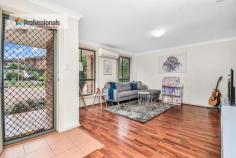  33/39 Regentville Road Glenmore Park NSW 2745 $550,000 This townhouse is situated in a great complex with a shared pool in the common area and is within close proximity to Glenmore Park Town Centre, parkland, local primary, high schools and is complimented by the following features: * Lounge room with split system air conditioning * Dining area off neat kitchen with gas cook top and electric oven * 3 bedrooms with the main offering a walk in robe and ensuite * Built in robes to other 2 bedrooms * All 3 bedrooms have split system air conditioning units * Internal laundry with separate 3rd toilet * Garage with internal access * Currently tenanted returning $410pw * Vacant possession possible if required 
