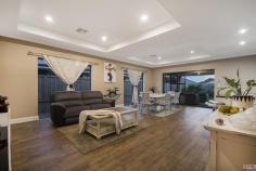  15 Grenadier Street Two Rocks WA 6037 $400,000's * OPEN BY APPOINTMENT – PLEASE CALL CRISTINA ON 0458 003 972 TO VIEW * Looking for a property that exudes style, charm and sophistication? This opportunity is not to be missed and is only available to lucky investors as there is a fixed lease in place with amazing tenants until November 2021! Situated opposite parkland, this 4 x 2 home not only offers the lucky new homeowner value, but also tranquility and views! The curbside appeal with its modern architecture, soft lighting and landscaped garden is only just the beginning for what awaits you inside. Step inside and a sense of space, light and flow entices the senses. Spacious living areas, quality fittings and recessed ceiling are a signature statement throughout this home. The spacious master with walk-in robe is complemented by an en-suite which is both functional and absolutely stunning, with a high back oval bathtub and frameless glass shower. Three spacious double bedrooms, complemented by a modern family bathroom, ensure that every member of your family is well taken care of. The gourmet kitchen with stylish centre island, floating shelves, pantry, and stainless steel appliances overlooks the lounge and dining. Entertaining is easy with a private alfresco which is framed by low maintenance gardens bordered by pretty planter boxes. With a short drive to the Two Rocks Marina, shops and cafes, this home is your ideal investment! Features include but are not limited to: • Four spacious bedrooms • Spacious living areas • Quality fixtures and fittings • Ducted and zoned reverse cycle aircon • Feature recess ceilings • Easy care manicured gardens • Double garage with shopper’s entry • Rent: $380 per week Please note – the furnishings displayed in the marketing photos are not the furnishings currently at the property. 