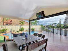  3 Helen Ct Broadbeach Waters QLD 4218 This desirable North to water 3 bedroom waterfront home has access to Main River and is located in a quiet cul-de-sac. Walk to Pacific Fair Shopping Centre, Star Casino, Convention Centre, Cafes in Broadbeach, the beach plus Light Rail. You cannot over capitalize on this property. Features: – Immaculate lowset brick & tile waterfront home – Spacious light filled open plan living, dining and kitchen areas with cathedral ceilings – 3 Spacious bedrooms – Modern bathroom and ensuite to master bedroom – Air-conditioning and security screens throughout – Fully tiled swimming pool with self cleaning salt chlorinator – Extensive covered timber entertaining deck flowing from living area to pool – Cosy private courtyard – Solar hot water and 2.2kw solar electricity system – Two rain water tanks – Boat ramp – Secure 2 Car accommodation – Land Size: 660m2 