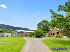  3 Velma Close Woree QLD 4868 $299,000 Situated on a 936m2 block with side parking for the boat, fully fenced, minutes from schools, close to Stockland Shopping Centre and all amenities. This large block is perfectly located on the end of a quiet cul-de-sac with a beautiful mountain back drop and would be perfect for the buyer looking to break into the housing market. Features • Modern style kitchen is the centre piece to the open plan living/dining with split system a/c and slate flooring throughout. • Spacious second living space overlooking the in-built pool, the perfect spot to entertain family and friends. • Main bedroom has an en-suite, built-in robe and an air conditioner. • Bedroom two and three located at the rear of the house, both have built-ins and one with an air conditioner. • Main bathroom with a shower and toilet. • Reduce those electricity bills with 8 solar panels. • Single carport out front with a two-space tandem garage which can easily be converted into a living space. This property is waiting for the right family to turn it into their home. This home is a must see! Call today to book you inspection. 