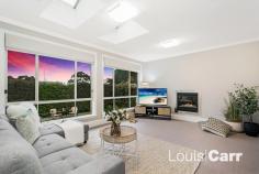  5 Kingscott Pl Castle Hill NSW 2154 Poised in one of Castle Hill's finest streets amongst some of the areas' highest quality homes, here is a perfectly executed residence that celebrates family living, crafted to capture the essence of laidback luxury. Built by renowned and award winning Binet Homes, this beauty has taken modern functionality to a new level through a perfect blend of first-class construction and inclusions. High ceilings, hardwood floors and banks of glass sliders enhance exceptional indoor-outdoor connection to fully equipped all-season alfresco entertaining. Destined to impress the entire family and guests in style, revel in the convenience of proximity to elite schooling, parks, shopping and transport. - Striking entry foyer, formal lounge and dining room, rumpus with built-in fireplace. - Open plan everyday living areas atop solid hardwood timber flooring, high ceilings. - Stone island kitchen with European stainless-steel gas appliances, butler's pantry. - Five bedrooms with built-in/walk-in robes, upper level lounge with balcony access. - Downstairs guest quarters with private ensuite, master with spa bath, huge walk-in. - Covered outdoor entertaining with built-in BBQ and storage, secure level lawn area. - Picturesque in ground swimming pool showcasing immaculate Travertine tiles. - Sizeable laundry with extra w/c, extensive under-stair storage space, ducted A/C. - Video intercom, security alarm, triple garage with additional drive through parking. - Zoned for Oakhill Drive Public and Cherrybrook Technology High schools. - Close to Oakhill College, Hills Grammar plus Castle Towers and Metro station. 