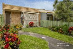  16/59-61 Smith Street Cleveland QLD 4163 $339,000 Located across the road from the tennis courts and museum, and only a short stroll to the High School, this brick and tile low maintenance home offers light and airy open plan living to the lounge, kitchen and dining areas. With glass sliding door out to your lovely front verandah-perfect for capturing the winter warmth, and lovely and private for the summer. There are two bedrooms both with built-in wardrobes and reverse cycle aircon to the main. There is a shower with vanity and separate toilet, plus separate laundry area. In addition to a small back yard your neighbour to the left is a large communal garden, making this unit quite unique within the complex. Your colourful front yard leads to your single lock up garage and there is additional visitor parking bays. As a bonus there is the bus stop right outside the complex and only a couple of minutes drive into central Cleveland where you will find everything you need. Situated in South East Queensland, Cleveland is the civic heart of The Redlands, enjoying a sub-tropical climate most of the year. Serviced by private and public hospitals, schools, train station at the end of the line, major shopping complexes, and just 35-40 minutes by road from Brisbane City, the International Airport and the Port of Brisbane. There is also good transport infrastructure to the Gold Coast and Sunshine Coast, and the islands of Moreton Bay are easily accessed via ferries, as is North Stradbroke Island. Cleveland has the feel of a country shire town, while being in a modern, outstanding waterside location. 