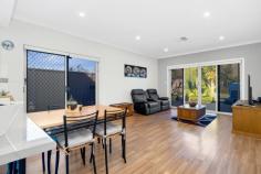  32 Sutton Avenue Seacombe Gardens SA 5047 $525,000 to $555,000 Well presented and perfectly positioned, this 2012-built torrens title townhome is the ideal investment, downsizer and everything in between. Barely a hundred metres from the Sandery Avenue Reserve with playground and tennis courts, restless legs will have plenty of room to roam here. Walk to Westfield Marion Shopping Centre, the bus, local eateries and a myriad of schools, with the train, CBD and sea all within easy reach. Three bedrooms include a highly sought ground floor master, with ensuite and substantial built-in robes, while bedrooms two and three are located upstairs and separated by a family bathroom with full-size bath and shower. Downstairs, an open kitchen overlooks a living and dining space with dual sets of sliding doors offering easy side and rear yard access. Abundant sleek white cabinetry combines with neutral benchtops for a timeless look, while a dishwasher, breakfast bar and gas cooktop ensure there is everything here for carefree home cooking. Step outside where a rear paved alfresco precedes steps up to a good-sized lawn bordered by established gardens. Room to relax or entertain without the upkeep. All the essentials: – Ducted reverse cycle air conditioning – Single auto garage with side access + off-street parking – Separate downstairs laundry + third w/c – Under stair storage – Built-in robes to all bedrooms – 3.2kw solar system A stellar Seacombe Gardens spot you won’t want to let slip. 