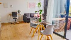  202/58 Moore Street Footscray VIC 3011 $310,000 - $340,000 This one bedroom apartment is move-in ready, located in a low-rise & secure building and boasts a central location in the heart of Melbourne’s burgeoning Inner West. Upon entry to the home, you a greeted by the light-filled, open plan living and dining area. This space is fresh and inviting and guides guests to the balcony which overlooks open space, urban gardens and Footscray Park. The kitchen is functional and modern, featuring a smoky mirror splashback, stainless steel accents, stone benchtop, tap with veggie spray and lots of storage. It is accompanied by a European laundry. The home’s bedroom is bright and calming, overlooking the treelined streets. Storage is in abundance with shelving and large built-in robes. A stylish bathroom services this space with a large shower, floor to ceiling tiles, vanity with storage and lighting and three shaving cabinets. There are also secure bike storage facilities on the premises. Located less than 7kms from the city, enjoy all that Footscray has to offer. Footscray’s lively bar and restaurant scene, Victoria University, Footscray Park, the Maribyrnong River and Footscray train station are just a short walk away. 