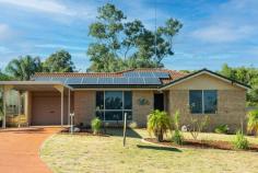  7 Whatman Way Withers WA 6230  $329,000 Brand new kitchen. Open plan lounge family room with air conditioning. Easy care floor coverings. Main bedroom with built-in robe plus fan. Bedroom two is suitable for a double bed plus fan. Bedroom three with overhead fan. Renovated bathroom. The patio is suitable for outdoor entertaining with pull down blinds. Workshop with carpenters bench. Garage used as storage. Single carport. Water tank. Solar panels. Priced at "Offers Over $329,000" Call Ian Penny to book a viewing. 