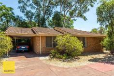  4/84 Agincourt Drive Forrestfield WA 6058 $299,000 ONE of the very few 3 bedroom properties left to buy in Forrestfield at this price point. Don't delay- call now for a chat. NEAT compact home unit at a good affordable ENTRY PRICE for this popular suburb. EASY to maintain in these challenging times, post COVID 19 and even with the continuing pressure on finding suitable rental properties NOW and into the near future,( as an investment property) I suggest you check this one out while its still available to BUY. A lovely front positioned brick & tile unit and being one of only four, in this quadruplex development( NO Strata fees applicable). Ideal home base, lock up & leave opportunity while travelling around Australia or REALLY just YOUR home to feel safe & secure in, as time goes by...( CHEAPER than renting as the market changes) Property Features( not limited to): Built in 1987 198sqm of easy care & manageable ground.. 3 bedrooms - main bedroom with Built in robe & semi ensuite bathroom Open plan kitchen, meals & living room Split System reverse cycle aircond unit Under cover carparking Rear patio for outside entertaining/BBQ Walking distance to the local "Farmer Jacks " shopping centre and Primary School Public transport close by 