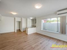  12B Mildmay St Balga WA 6061 $369,000 Modern, affordable and easy to look after this well-appointed 2012 build features 3 generous bedrooms, master with walk-in-robes and private ensuite plus a spacious open plan kitchen, dining and living area - perfect for entry level buyers, downsizers, families and investors. The home is set in a quiet low-traffic street in a family friendly locale close to local primary & senior schools, parks, Mirrabooka shopping centre and easy access on to Reid Hwy. Property Features Include: - 3 Bedrooms (all with built-ins & ceiling fans) - Spacious master bedroom with walk-ins and ensuite - Modern family bathroom - Open plan kitchen dining and living area - Gas cooking - Dishwasher - Laminate floors in traffic and living areas - Split system air-conditioning in living area - Gas bayonet - Gas hot water system - Double garage with extra cavity space for storage - Paved outdoor areas 