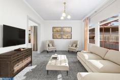  39 Lincoln Crescent Pooraka SA 5095 $449,000 - $479,000 Displaying classic original features, this solid brick, three - bedroom home C1966 is set on a decent size block and has exciting potential. The ideal first home, family home, or investment opportunity. With an inviting front porch, this well-loved family home issues a warm and friendly invitation. Formal living area, a kitchen with adjoining dining space. and three bedrooms provide plenty of flexibility for comfortable family living. Simple updates and minor renos could transform this retro charmer into a chic and stylish home. Outdoors you'll find a well-established garden, and garden shed for storage. There is abundant outdoor space for kids and pets to play, and a full width verandah for undercover entertaining. Highlights include: -Semi open formal lounge with a/c -Neat and tidy kitchen with adjacent meals area -Two of three bedrooms include built-in robes -Spick and span bathroom with a bath, shower, separate w/c -Separate laundry -Front window blinds -Ceiling fan -Split system reverse cycle air conditioning -Gas heating 