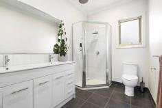  45A Balmoral St Kilsyth VIC 3137 $750,000 - $800,000 A modern, contemporary and stylish 3 bedroom home, privately positioned and conveniently located across the road from Balmoral Reserve. Presenting a boutique single level design enhanced with quality Spotted Gum solid timber floors, high ceilings, Bellini cooking appliances, and welcoming creature comforts like ducted heating, evaporative cooling and west facing double glazing windows. A home certain to please those who seek the easy lifestyle which promises minimal upkeep. Occupying a 462m2 allotment, it's a favourable option for busy families, investors and downsizers, with the benefit of having shops and schools close by, including Pembroke Primary School and Kilsyth Primary School which are both approximately 1km away. Explore a wonderful open plan layout with an adjoining kitchen and easy access to the courtyard, together with a full ensuite in the master, BIR's in the other 2 bedrooms, immaculate family bathroom with separate toilet, double garage with an internal storage area with roller door access (approx 4.5x1m), and a water tank. 
