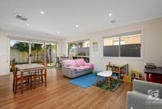  4 Middleton Crescent Wodonga VIC 3690 $549,000 In the highly sought-after White Box Rise estate, this three-bedroom, two-bathroom home ticks all the right boxes for first home buyers and investors alike. This quality Hadar home, built in 2015 boasts a low-maintenance yard and an elegant street presence, set amongst high-end ex-display homes on Middleton Crescent. Featuring floorboards throughout the kitchen and dining area with a beautiful pendant light over the island bench. Completing the kitchen are stone benchtops, a walk-in pantry and stainless steel appliances, sure to keep the cook happy. Complimenting the master bedroom is a walk-in robe and ensuite with a large walk-in shower and a separate toilet. The remaining two bedrooms are a generous size, with built-in robes and carpet for comfort underfoot. The family bathroom has a separate bath and shower, along with a single vanity with a modern feel. The separate toilet sits across from a large walk-in linen cupboard for extra storage near the laundry room. Ducted heating is cost-effective and will keep you toasty in the winter, while ducted evaporative air conditioning will ensure you are cool in the summer! A double garage with a remote has the safety of internal access to the house. With magnificent street presence, ease of livability and within walking distance to the White Box Rise shopping centre, Southern Rise Education Centre and medical facilities, this property is well positioned for families and downsizers alike. Currently tenanted at $430 a week, 4 Middleton Crescent also brings in great returns for investors. 