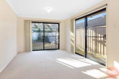  3 / 6 Ghilgai Avenue Aberglasslyn NSW 2320 $439,000 This modern 2 bedroom villa is situated in a well maintained complex of units, located close to public and private schools, local shops, transport, Stockland Green Hills, Maitland Private Hospital and the new Maitland Hospital and is only a thirty minute drive to the Newcastle CBD. A neat and tidy kitchen is on offer for the avid cook of the family and showcases ample storage/bench space, quality appliances including a gas cooktop and electric oven for family convenience. The master suite is incredibly spacious with a large built in wardrobe. A sense of light flows throughout the remaining bedroom that benefits from a large built in wardrobe. The bathroom is centrally located and is complete with both a bathtub and shower for family convenience. A single garage with internal access is provided for your convenience. Split system air conditioner for all year round comfort. Glass sliding doors off the kitchen / dining merge flawlessly out onto the private, low maintenance, fully fenced courtyard. 