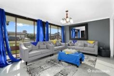  60 Colorado Drive St Clair NSW 2759 $949,950-$1,039,950 Is This The Perfect Family Home? This “Quality Plus” 4 bedroom home has had no expense spared when it comes to style and comfort. Each bedroom has built in robes and there is an en suite to the main bedroom. With a neutral colour palette to suit most and tiled living areas, decorating is a breeze. Featuring a large formal lounge and separate dining room, private study and a well appointed family room with a built in entertainment storage unit providing space for everyone. Be impressed with the gourmet style, solid black wood kitchen with extra thick granite bench tops and quality appliances. The double lock up garage provides drive through access to the rear yard. Professionally landscaped front and back yards with secure fencing from the street offer true low maintenance appeal to the home. With large stenciled ,concrete areas, a covered entertainment area, air conditioning units and commercial quality security shutters ,this home oozes quality. Situated on a 629sqm flat block. Investors make note you would easily rent for $650-$700 per week. Put this on the must see list today you wont be disappointed!! 