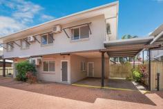  3/5 St John Court The Gardens NT 0820 This spacious three-bedroom townhouse offers a vibrant inner-city lifestyle in a sought-after location at the end of a quiet cul-de-sac opposite a school and just minutes to Darwin CBD. Spacious living room flows through to separate dining area Dining area opens to covered rear entertainer's verandah Verandah adjoins low-maintenance garden in fenced courtyard Quality renovated kitchen with breakfast bar and plentiful built-in storage Main bathroom is modern white with separate bath and shower King-sized master bedroom with walk-in robe, ensuite and private balcony Good-sized second and third bedrooms both with double built-in robes Well-equipped internal laundry, plus separate guest toilet downstairs Under-stair storage plus two double built-in linen cupboards Split-system air conditioning throughout; double carport You'll love the peaceful cul-de-sac location of this quality townhouse that's within easy reach of all Darwin CBD has to offer for the best in low-maintenance executive living. Enter into the spacious living room that flows through to a separate dining area that provides plenty of interior living space. The dining area opens to a covered verandah that adjoins a low-maintenance lawn and garden in the fenced courtyard for relaxed alfresco entertaining. The quality wrap-around kitchen is off the dining area and features a breakfast bar, stainless steel wall oven, and wall-to-wall built-in storage. Upstairs, the main bathroom in modern white with separate bath and shower, plus separate toilet, joins the three generous bedrooms. The king-sized master bedroom opens to a private balcony and features a walk-in robe and ensuite, and there are double built-in robes to the good-sized second and third bedrooms. There is split-system air conditioning, low-maintenance floor tiles and fresh paint throughout, and the internal laundry with outdoor access includes a separate downstairs toilet. Storage is a breeze with two double built-in linen cupboards upstairs, plus under-stair storage. Parking is for two vehicles in the double carport at front. 