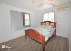  21 Moriarty St Banana QLD 4702 $120,000 This fully air conditioned 2-bedroom home is situated on a ½ -acre block on 2 titles in Banana within walking distance to the State school and a rural outlook. The home has recently been renovated and features: -2 large bedrooms both with air conditioning and ceiling fans, main with freestanding wardrobe & plenty of room to install built ins - Modern U-shaped kitchen with white tiled splash back, pantry and neutral toned benchtops - Open plan living, dining and kitchen area with AC - Wood effect vinyl flooring throughout the home and tiled bathroom - Bathroom features a shower over bathtub and there is a separate toilet - Garden lock up shed to store all your mowing equipment and patio area to enjoy an afternoon tipple - ½ acre block, perfect to begin your very own vegetable patch and chicken coop 