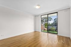  14/69 Carroll Crescent Glen Iris VIC 3146 $407,500 Occupying a sun filled position within a quality complex, this top floor residence boasts enviable outlooks with north-west light and an interior of new oak floorboards, new carpets whilst the spacious floorplan has been freshly painted. Entrance hallway leads to lounge and dining room that opens onto balcony and views over Gardiner Park. Galley style kitchen with large open servery to dining, enjoys a new cooktop and plenty of cupboard space. Two double bedrooms both with built in robes are accompanied by main bathroom that includes laundry facilities. Ground level car space provides further practicality. Backing onto Gardiner Park and nearby Gardiner train station, this truly convenient position also allows easy access to Malvern Road cafes and restaurants, Camberwell Junction, Burke Road tram and Monash freeway. Impeccable in condition, this is an ideal residence to occupy, rent out or invest in for an affluent future. 