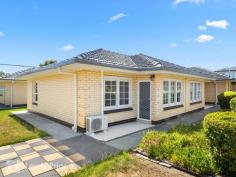  6/20 Allington Avenue Marleston SA 5033 $345,000 - $375,000 This single storey solid brick unit is perfect for those looking to get started on the property ladder, purchase an investment property or someone just looking to down size. Neutral tones, polished floorboards and decorative ceiling certainly give this unit a sophisticated feel. The two bedrooms are both fitted with built in robes. The main bedroom is also fitted with a ceiling fan. The open plan living, and dining room has natural light pouring in from the east giving this space a great feel, to keep you comfortable all year round there is a reverse cycle air conditioner. The bathroom and kitchen which have both been tastefully updated are positioned off the lounge / dining room. There is an additional access outside from the kitchen. The communal laundry is well kept and only a few steps away. The unit comes with an allocated covered park with room for a second vehicle off the street. The location of this unit is certainly convenient, close to public transport and just 4kms from the City. 