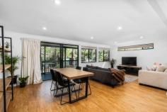  4 Paperbark Cl Wyoming NSW 2250 Occupying a top spot within a tranquil, leafy cul-de-sac, this picture-perfect family home ticks all the boxes! Capturing a sunlit Northerly aspect and set against a lush green backdrop of established trees, an immaculate brick and colorbond exterior opens into fresh, recently upgraded interiors before spilling out to a full-length timber deck and superb al fresco entertaining zone adjoining a fully fenced backyard – the ultimate flow for a fabulous spring and summer ahead. Perfectly equipped to cater to all the demands of modern living, a single-level floorplan encompasses multiple living zones centring around a sleek gourmet kitchen, along with three light-filled bedrooms, a stylish family bathroom, and an abundance of storage space. A fantastic home and a great address with local schools, shops, parks, and playgrounds all just minutes away – make your move fast on this one! Features: – Scenic and serene position within a tranquil, tree-lined cul-de-sac. – Single-level brick and tile family home showcasing a suite of significant recent upgrades – from a brand new roof, gutters, and fascia and sparkling new LED downlights throughout key living areas and easy-care ‘Rosegum’ vinyl flooring. – Spacious gourmet kitchen set to be the chef’s delight, offering an abundance of bench space, natural gas cooking facilities, crisp white cabinetry, and quality appliances including a 5-burner gas stove, electric oven, and LG dishwasher. Ideally positioned at the heart of the home, with a convenient view across both the front and back yards. – Multiple living areas include an inviting formal lounge and a separate, open-plan main social zone encompassing the kitchen, dining, and second living areas before spilling out to a full-length covered back deck, paved patio, and fully fenced backyard. A fantastic family-friendly flow with room to move and space for everyone to relax, play, or entertain. – Three generously proportioned bedrooms all with built-in robes. – Sleek and stylish family bathroom with built-in tub, quality fixtures, and a conveniently separate WC – perfect for busy family living. – Large combined laundry and workshop area with bonus additional WC. – Single lock-up garage and additional off-street parking for a further 3 vehicles. Extras include: air conditioning (second living), linen press, bonus underhouse storage area, garden shed, rainwater tank with pump for auto-watering gardens (backyard) and provisions for kitchenette (gas and water) to paved entertaining area. Offering a full suite of suburban amenities, Wyoming has everything you could need, from reliable public transport and a quality selection of schools to a buzzing local shopping village, with the added bonus of easy access to every lifestyle attraction on the coast. A short drive will take you to Gosford CBD, the waterfront and iconic new play park, or the shopping mecca of Erina Fair, while Terrigal and Wamberal beaches are just 20 minutes away. For those heading further afield, the M1 motorway is also close by, offering seamless connection through to Sydney, Newcastle, and beyond. 