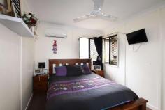  161 Rainbow Street Biloela QLD 4715 $259,000 This cosy home offers a blend of comfort and practicality and is situated on a generous 913sqm* corner allotment, within walking distance to local Schools and Sporting Fields. Whether you are looking to invest or an affordable home to occupy, this property presents an attractive opportunity. Features include: Combined kitchen and dining room with an electric freestanding stove. Separate, carpeted living room with air-conditioning. Three bedrooms with split-system air conditioners. Two bedrooms with built-in wardrobes. Ceiling fans throughout. Functional bathroom with a shower and toilet. Under covered timber deck with privacy roll down blinds. External secured laundry. 9x6m powered shed with a double carport awning, as well as two separate lawn lockers. 4.6KW solar system. Security screens throughout. Fully fenced yard with established lawns, gardens and hedging along the boundary for privacy. 2700L rainwater tank. Roof replaced in 2016. 