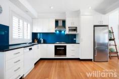  6/58 Day St Drummoyne NSW 2047 Nestled in a quiet position in a boutique development, this two-bedroom townhouse delivers a low-maintenance lifestyle, abundance of space, and delightful features. Perfect for savvy investors or first home buyers, the generous layout includes a bright and sunny ground floor that flows out to a private courtyard with high walls and leafy surrounds. A spacious upper level features a modern bathroom with luxurious and deep spa bath, plus an expansive master bedroom with built-in robe and private balcony, plus. Host lively social occasions in the 'bar' adjoining the courtyard, complete with mini-kitchen, hanging glass rack, and bi-fold serving hatch. Set in a prime location opposite Brett Park, the home is only 150m to the Bay Run, 500m to Birkenhead retail, and 400m to CBD express bus routes. • Spacious two-bedroom townhouse in boutique, park side complex • Sun-filled open plan lower-level with seamless flow to private courtyard, • Courtyard bar room and storage space with mini-kitchen, band bi-fold serving hatch • Modern gas kitchen featuring stainless steel appliances and stylish splashback • Generously proportioned master bedroom with built-in robe and private balcony • Double guest bedroom includes built-in robe, ceiling fan, plantation shutters • Upper-level bathroom features huge spa bath, and separate shower unit • Large laundry with WC. Under-stair storage. Ducted air throughout • Single undercover car-space. Side access to Therry St. 