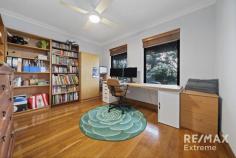  4 Danja Rise Hocking WA 6065 $800,000's WOW! Properties like this rarely come to market! This stunning 4-bedroom 2-bathroom residence ticks all the boxes & then some! Boasting a resort style below ground pool, double workshop & a huge 902sqm block, this residence is truly special. Features & benefits include: * Entrance hall * Study / home office with ceiling fan * Home theatre / formal lounge & dining * Master bedroom suite with walk in robe, reverse cycle, split system air conditioning, sliding door to a courtyard & ensuite with twin vanities with stone bench top, floor to ceiling tiling, shower with 2 shower heads & WC * Open plan family, meals & games areas with reverse cycle, split system air conditioning * Kitchen with breakfast bar, feature vaulted Velux window, pantry, double fridge / freezer recess, dishwasher & shoppers’ access from the garage * 3 further bedrooms with ceiling fans — 1 with sliding door robe * Family bathroom with bath, shower with 2 shower heads, floor to ceiling tiling & vanity with stone bench top * 2nd WC * Fitted laundry with 2 double door linen/broom closets * Wood flooring * CCTV * Crimsafe security screens on all doors & windows * Windowsills * Skirting boards * Large, undercover entertainment area with ceiling fans & lighting * Downlights under the eaves * Generous grass area for the kids & pets * Sparkling below ground pool with thatched umbrellas with lighting * Established, landscaped gardens * Garden lighting * Rainwater tank * Large, powered workshop with 3 phase power, side access through 2 roller doors, electric hand drier, rear access from the back garden & plenty of secure parking & space for cars, trailer, boat etc * Sink with hot & cold water for descaling fish / cleaning up * Double, remote garage * Huge 902sqm block * Within walking distance of Hocking Primary School, transport, Wyatt Grove Shopping Mall & St Elizabeths Catholic Primary School & close to parks & all other local amenities For further information & to arrange your viewing of this once in a lifetime property, contact Team Demo today! 