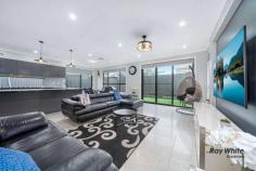  3 BARKLEY Street Marsden Park NSW 2765 Near New Architecturally Designed this spacious double-storey home is an entertainer's dream. sitting on a high side of the street designed with sleek contemporary aesthetics which is ultra-modern in concept and warmly inviting. * Spacious wide entry foyer via large doors. * Massive light filled open plan dining & living zone. * Additional living space. * Sleek & stylish kitchen features large island bench with 60mm Caesarstone tops and waterfall edging, quality stainless steel appliances, gas cooking, dishwasher and built-in microwave oven. * Generous study / home office. * Huge master suite comprises of large walk-in robe and palatial ensuite with freestanding bathtub and vanity . *Modern Balcony with view. * Second luxurious master suite boasts walk in robe and a plush ensuite * Modern family bathroom with freestanding bathtub with toilet. * Automatic double lock up garage with internal access, and Fully tiled. * 4 indulgent bedrooms with walk-in robes, two ensuites. * 3 ultra modern bathroom with stone-top vanity, bath and shower. * multi-zone ducted air-conditioning ensure this home sets a benchmark for comfort, style and conscience. * Down-lights throughout the home. * Huge, secure back yard. * outdoor gas cooking with Alfresco area. * Solar Panels. Short Drive to Business Park - Costco, Ikea, Bunnings Walking Distance to Lake , playing fields & Coles shopping centre, and Northbourne public school. 