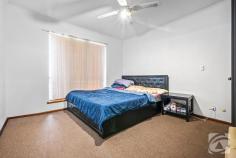  Unit 24/14 Gretel Cres Paralowie SA 5108 First National Peoples’ Choice are pleased to present Unit 24/14 Gretel Crescent, Paralowie, a residence that seamlessly blends comfort and functionality. This property offers two bedrooms, providing a cozy and intimate living space. The spacious master bedroom becomes your personal retreat, offering ample room for relaxation. Enjoy year-round comfort with the split system air conditioning, ensuring a pleasant atmosphere regardless of the season. A single garage adds convenience and security, providing shelter for your vehicle. Step outside to the rear verandah and specious lawn area, a private outdoor haven perfect for unwinding or entertaining. Whether you're enjoying a morning coffee or hosting gatherings, this space allows you to relish the fresh air while maintaining your privacy. Noteworthy is the current tenancy status, making this property an attractive investment opportunity. With a tenant in place, it presents a turnkey solution for those seeking a property with immediate rental returns. Unit 24/14 Gretel Crescent stands as a testament to the harmonious fusion of practicality and aesthetic appeal, offering a home that caters to both personal comfort and investment value. 