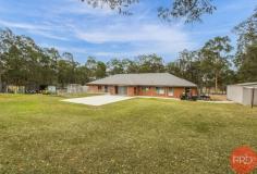  102 Rusty Lane Branxton NSW 2335 $1,200,000 - $1,250,000 Nestled on 3.4 acres, only minutes from Hunter Valley wineries, 40 min to Newcastle with local shops and schools nearby This property offers outstanding value for the astute buyer. Only 10 years old built by Macdonald Jones, you have loads of space for all the family. A variety of living areas, Ducted A/C and floating timber floors with high ceilings are just a few of the features. Currently used as a 4 bedroom home, however, the huge study can easily be turned into a 5th bedroom if needed. An expansive kitchen has stone bench tops, views across the backyard, a large pantry and stainless steel appliances The master suite is located on the left of the home, away from all the family hustle, so for a shift worker its perfect! Loaded with walk-in robes and full-sized luxury ensuite, including a bath, dual basins and a separate toilet, you have your own private retreat ! Outside, you have a concrete patio, a 4-car shed, plus a machinery section with 2 shipping containers and an overhead cover. The land is fenced with a dam and pump to irrigate. The owners are relocating and need it sold 