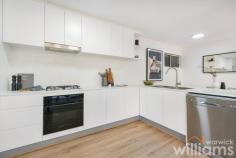  Unit 8/54 Hampden Rd Russell Lea NSW 2046 Renovated to an impressive standard throughout, this townhouse delivers style & space in a convenient location, a boutique block of eight with a northerly aspect. Bright living/dining space that flows to an oversized wrap around courtyard as well as a luxury open plan gas kitchen featuring stone benchtops & new appliances. The upper level has two bedrooms both with lofty, vaulted ceilings & built-in wardrobes. Sleek tiled bathroom with large waterfall shower. Two security undercover car spaces & lock up storeroom. Ready to move into with local eateries, bayside parks & CBD buses only 500 metres away. • Spacious combined living & dining area with air conditioner. • Light filled master bedroom with built in study desk & air conditioner. • Brand new plan kitchen with gas hotplate, wall oven & dishwasher. • Designer bathroom with classic vanity & waterfall shower. • Timber floors through out & large laundry with guest toilet. • Sunny wrap around paved courtyard & gardens, great for entertaining. • Two security undercover car spaces with lock up storeroom. 
