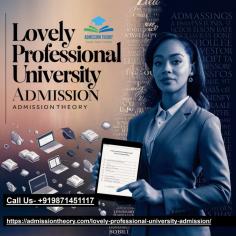  Lovely Professional University Admission is your gateway to top-tier education and career opportunities. At Admission Theory, we simplify the Lovely Professional University Admission process, guiding you through each step from application to enrollment. LPU offers a wide range of undergraduate, postgraduate, and doctoral programs, ensuring you find a course that aligns with your career goals. Our team provides insights into admission requirements, application deadlines, and financial aid options. With our expert assistance, you can navigate the admission process confidently and secure your spot at one of India’s leading universities. Let’s make your academic dreams at LPU a reality. 