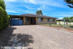  8 Ponton Street Nulsen WA 6450 $310,000 This property features three bedrooms (master with robes and ceiling fan) and one bathroom plus a spacious lounge area providing ample living space. The combined kitchen and dining area is perfect for family meals and entertaining, while the rear verandah offers a great space for outdoor relaxation. Additionally, there is a large 6m x 6m workshop with a roller door located in the rear yard, providing plenty of room for storage or work projects. The carport, under the main roof, offers convenient off-street parking, with a second access point allowing for easy vehicle, boat, or caravan storage in the rear yard. 