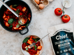  This gluten-free ricotta and basil gnocchi recipe, featuring Chief Unflavoured Collagen , combines comfort food with a healthy twist. Served with a rich roasted tomato sauce, it’s protein-packed and perfect for any occasion. Boost tendon strength, mobility, and skin health while enjoying this wholesome dish. Try this Collagen Protein bar-inspired meal today! Serves 4, ready in 1 hour. Read More Here ! 