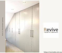  Built In Wardrobes Sydney for Stylish Interiors Revive Kitchens & Bathrooms offers exceptional built in wardrobes Sydney , helping NSW homeowners enhance their living spaces. Our bespoke wardrobe solutions are designed to improve organization and add style to any room. From functional sliding doors to spacious walk-in wardrobes, we create tailored designs that suit your lifestyle. Based in NSW, we focus on quality craftsmanship, premium materials, and attention to detail in every project. Revive Kitchens & Bathrooms delivers built-in wardrobes that perfectly integrate with your home, offering an ideal balance of aesthetics and functionality. Transform your Sydney interiors with our expert wardrobe solutions. 