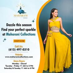  Maharani Collection brings the beauty of Indian ethnic wear to the USA, offering a stunning range of sarees, lehengas, salwar suits, and Indo-Western outfits. Perfect for weddings, festivals, and special occasions, our collection blends traditional craftsmanship with modern elegance to make every moment special. 