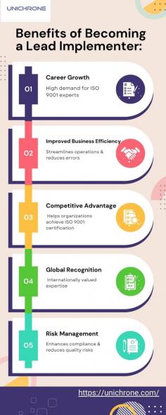  An ISO 9001 Lead Implementer is a professional responsible for establishing, managing, and improving a Quality Management System (QMS) based on ISO 9001 standards within an organization. 