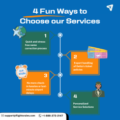  At Flights Rules, we also help travelers with baggage policies, refunds, ticket corrections, cancellation procedures, and more. Our commitment to customer satisfaction has earned us a loyal clientele, with many travelers booking with us repeatedly. Additionally, we offer exclusive discounts to our regular customers, ensuring a cost-effective and hassle-free travel experience.   If you need to change your name on a American Airlines ticket , it’s simple! American allows minor corrections, such as fixing spelling mistakes or adding a middle name. For major changes, specific rules apply. To get expert assistance, call +1-888-272-2147. Ensure your name matches your ID to prevent any travel issues. For a step-by-step guide, visit FlightsRules. Quickly and easily, get your name corrected! 
