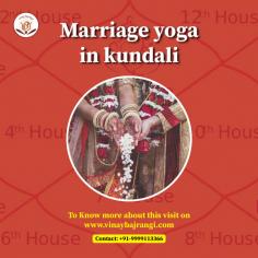  Curious about your marriage prospects? Check your marriage yoga in kundali ! Dr. Vinay Bajrangi, a well-known marriage astrologer, specializes in analyzing marriage yoga in the kundali. Visit his website or book your consultation now to get answers to your marriage questions! 