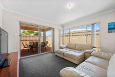  14 Damia Circle Port Denison WA 6525 If you are just starting out in a home of your own for the very first time or maybe looking for a holiday home, then this property could be perfect for you as its all set up and being offered for sale completely on a walk in walk out basis. Also ideal for retirees who are downsizing, the FIFO worker, young couple or young family. Just bring your own personal belongings. How great would this be, no moving heavy furniture or whitegoods, no unpacking all those boxes, no being exhausted from moving house...simply walk in, unpack your clothes and toothbrush and then relax or head to the beach. All house contents, furniture, crockery, electrical Items, linen, belongings included if wanted. ...however don't let this be a deal breaker if you want the house but not with the lot...lets talk and we can sort something out. Located in the Bluewater Gardens Estate which has great low maintenance size blocks that are perfect for lock and leave or those who don't want or need a big yard. The owner is looking for a quick sale here as they are selling up everything and going travelling so don't muck around wasting time, get in now while this opportunity exists. Very deceiving from the front just how spacious this home is and the layout of the home is very practical. What I love about this home is that the Master bedroom is situated at the rear of the home off the open plan living area meaning you can have the whole back half of the home for everyday living where it's quiet, peaceful and private. Upon entry either through the front door or the access door from the garage, the central hallway leads to 2 bedrooms with built-in robes on the right hand side of the home, the family bathroom, a separate toilet and a double door linen cupboard. On the left hand side off the hallway is a good size guest bedroom with a built in robe. All rooms have ceiling fans for comfort. Another storage cupboard in the hallway is very handy. The central hub of the home is the open plan area which hosts a spacious dining area, a good size lounge and a great kitchen with plenty of cupboards and bench space. This area is comforted with a split system air conditioner. Lots of natural light available with plenty of windows that look out to the quaint garden outside. Off the kitchen is the laundry tucked away on the side of the house with sliding door access to the drying courtyard area. The master bedroom at the rear of the home is quite spacious and has built-in robes, ceiling fan and sliding door access to the patio. A good size ensuite bathroom is at the front of the bedroom entrance making it handy to have nearby when you are in the living area. There is a little patio under the main roof of the house. Although a compact block, there is still a good sized little yard for those wanting a bit of space to enjoy some garden and greenery but not have a lot to look after. Perfect for those who wish to spend their days travelling but want a place to have as a base that won't tie them down to a lot of yard work. There is also room at the front on the side where you could potentially park a van, trailer or boat which is handy. Also handy is the park and playground right next door so when the grandies come to play or your own children perhaps this is ideal. 