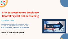  SAP Employee Central Payroll Online Training is SAP’s superior cloud-based totally payroll answer integrated with SAP SuccessFactors Employee Central . It permits businesses to procedure payroll accurately, manipulate global compliance, and scale operations across geographies—all inside a stable cloud surroundings. As more groups transition from legacy structures to cloud HR solutions, the want for professional EC Payroll specialists keeps to upward thrust. info@proexcellency.com, +91-9148251978,+91-9008906809 