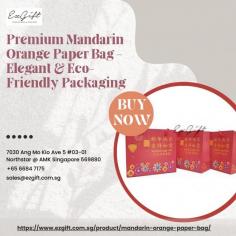  Mandarin Orange Paper Bags – Packaging with a Twist! Elevate your presents with Mandarin Orange Paper Bag – chic, eco-friendly, and ideal for CNY, weddings, or party favors! Crafted from recyclable kraft paper, these adorable bags represent prosperity and are great for filling with mandarins, candies, or small goodies. Light, long-lasting, and printable – an absolute must-have for green-conscious celebrations! For more details visit us at: https://www.ezgift.com.sg/product/mandarin-orange-paper-bag/ 