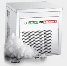 A bright, clean commercial kitchen showcasing several high-capacity modular ice machines in sleek stainless steel. Bold text overlay reads “ Commercial Ice Machines For Sale – Limited Stock, Huge Savings ” in eye-catching red and black fonts. Pallets of wrapped units and signage indicating discounts and fast shipping options are also visible, creating a sense of urgency and opportunity. Perfect for restaurants, bars, and food service businesses looking to upgrade.