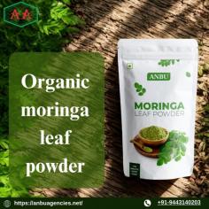 Anbu Agencies brings you high-grade organic moringa leaf powder , processed from handpicked moringa leaves cultivated without harmful chemicals. Known for its digestive, anti-inflammatory, and immunity-boosting benefits, our moringa powder is a must-have in your daily wellness routine. Packed with iron, calcium, and antioxidants, it's a powerful natural supplement. 