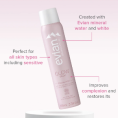  A face spray offers instant hydration and a refreshing boost to tired or dry skin. Whether used as a pick-me-up during the day or to prep the skin before moisturizing, it helps maintain a dewy, healthy glow. Evian’s Brumisateur facial spray uses pure mineral water to soothe, hydrate, and balance the skin's natural pH. It’s especially helpful in hot climates or air-conditioned environments that dry the skin. Suitable for all skin types, it can be used multiple times daily without disrupting makeup. Keep your skin refreshed and glowing with the ultra-fine face spray . 