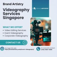  Top-Tier Videography Services Singapore by Brand Artistry Brand Artistry offers professional videography services Singapore tailored for events, corporate projects, and branded content. Our expert team captures high-quality visuals with creative storytelling to elevate your brand. From concept to final cut, we deliver impactful videos that engage and inspire your audience with precision and style. For more details visit us at: https://brandartistry.asia/event-videography/ 