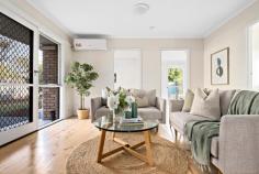  28 Grimwade Crescent Frankston VIC 3199 $750,000 - $800,000 Highlighting its due north orientation, this three-bedroom home welcomes a cascade of natural light into every room, beautifully complemented by rich solid timber floors to evoke a warm and cosy atmosphere. It boasts a prime location, conveniently situated between John Paul College and Karingal Primary School, making life easy for families no matter the stage. A low-maintenance frontage and a solid brick exterior frame a thoughtful interior design, where two separate living zones and a dedicated dining space centre an all-original kitchen, featuring a benchtop oven and electric cooktop, a curved breakfast bar, and plenty of bench space. A protected sun-drenched patio introduces the secure yard, where a flat grassy play space unfolds amongst established gardens, perfect for little adventurers. Catering to growing families with three bedrooms and 2-bathrooms including a street-facing master retreat with walk-in robe and ensuite. Complete with two split-system heating and cooling units, solar power, recently polished timber floors, a rear garden shed, and a tandem carport with drive-through access, this potential-packed home sits within easy reach of the Beach Street shops, both Frankston and Karingal's major retail, public transport, and easy access to all major arterials. 