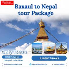  Explore the beauty of Nepal with Musafircab’s Raxaul to
Nepal Tour Packages, specially designed for a smooth and enjoyable experience.
This package covers top destinations like Birgunj, Chitwan, Pokhara, Kathmandu,
and Lumbini, ideal for families, couples, and pilgrims. Musafircab offers
private AC cabs with experienced drivers, comfortable hotel stays, and daily
meals (breakfast and dinner). You’ll enjoy guided sightseeing tours to famous
places like Pashupatinath Temple, Muktinath, and Lumbini, the birthplace of
Lord Buddha. We provide pickup and drop-off from Raxaul railway station or the
border, ensuring a stress-free journey. With 24x7 support, customizable plans,
and quality service, Musafircab guarantees a safe and memorable trip. Call now
at +91-8881118838 to book your Nepal Tour Package from Raxaul. 