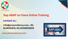  SAP ABAP on HANA Step-by-Step Course – Learn with Proexcellency Solutions As SAP keeps to pressure digital transformation via SAP S/4HANA, the call for for professional experts who can paintings on excessive-overall performance in-memory systems has skyrocketed. At the center of this transition is SAP ABAP on HANA , a effective combination of ABAP programming with SAP’s subsequent-era database. Whether you are a amateur or a conventional ABAP developer searching for to improve your skill set, Proexcellency Solutions offers a step-with the aid of-step SAP ABAP on HANA course designed to help you master this generation with self belief. info@proexcellency.com 