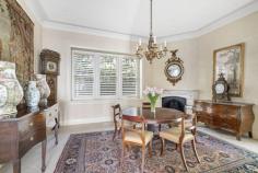  8 Rosemont Ave Woollahra NSW 2025 Grand character residence with garden sanctuary and pool Secluded in an exclusive tree-lined enclave in Woollahra's prestigious consular belt, this stately family residence is one of Woollahra's finest homes. Nestled on a large sunny level block, it's framed by Paul Bangay designed gardens and alfresco entertaining areas complete with a pool, giving it a sense of sanctuary. Spanning two vast levels, the residence is graced with an abundance of both accommodation and entertaining space, housing large families in absolute privacy. Beautifully appointed with a fusion of classic and contemporary detailing, it's blessed with a host of prestige details such as a lift, sauna and abundant off-street parking, making it both timelessly elegant and incredibly comfortable. Enjoy the charming eateries, antique stores and boutiques of Queen Street village just moments from your door, with Centennial Park, the retail hub of Bondi Junction and cosmopolitan Double Bay all within minutes of this world-class home. Key Features Indoor Luxury main suite with ensuite, WIR and office Stately lounge and sitting room, adjoining library Expansive casual living/dining, formal dining room Large media room Well-appointed stone-topped kitchen Outdoor Sun-soaked Romanesque-style swimming pool Expansive covered entertaining terrace and loggia Level lawn and lush garden setting Double garage with internal access 3 additional parking spaces Additional Expansive marble entry hall with adjoining powder room Lift to both levels, wine cellar, sauna Soaring ceilings, plantation shutters French windows, integrated bookshelves Air-conditioning, underfloor heating and back to base security Vast storage throughout including large attic Inspection No inspection times scheduled. For Sale Details: By Expressions of Interest 