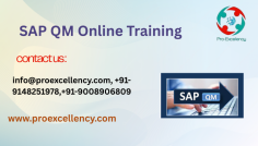  SAP Quality Management (QM) Online Training Top of Bangalore tailor-made for enterprise readiness. SAP QM is a powerful module incorporated into SAP S/4HANA that ensures exceptional processes are followed for the duration of procurement, manufacturing, and transport. It performs a essential function in inspection making plans, nice notifications, illness handling, and audit management , all whilst making sure compliance with industry requirements. With SAP's shift to S/4HANA and Fiori-primarily based interfaces, experts should live up to date with current gear and workflows. info@proexcellency.com 